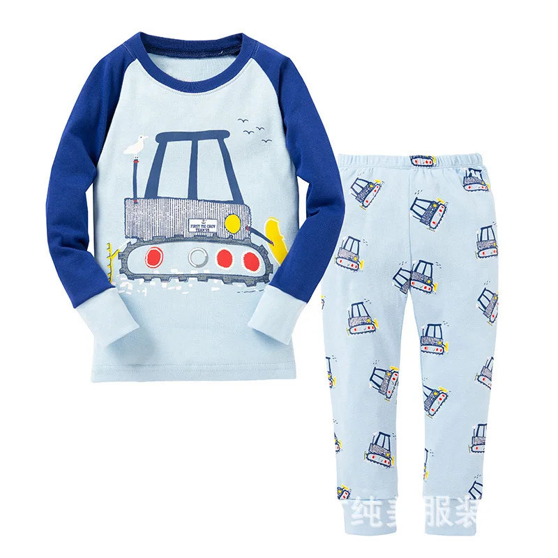 P033 SAILEROAD/детский пижамный комплект; Пижама с динозавром из мультфильма; детские рождественские пижамы; пижама с принтом животных; хлопковая одежда для сна для девочек - Цвет: P033