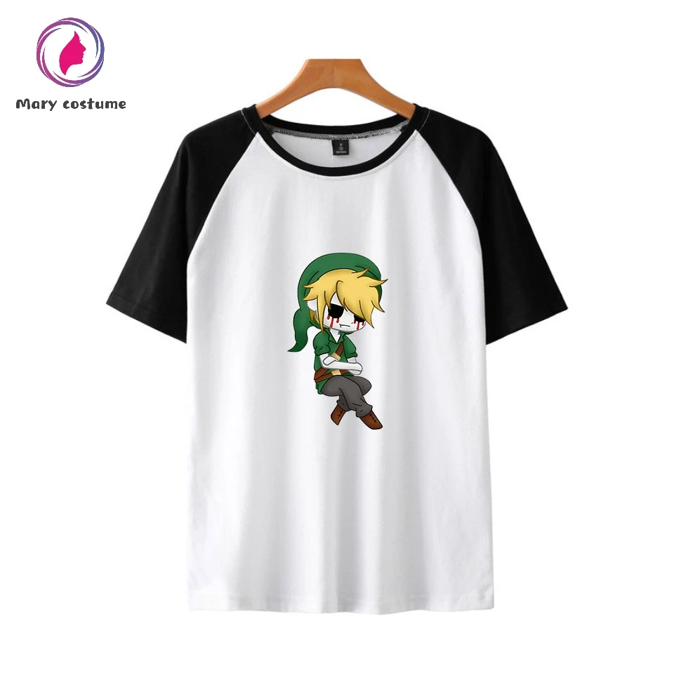

Creepypasta Style 2019 Hot Cotton Kpop Men Fashion Spell Color Coat T-shirt Summer Short-sleeved Clothes