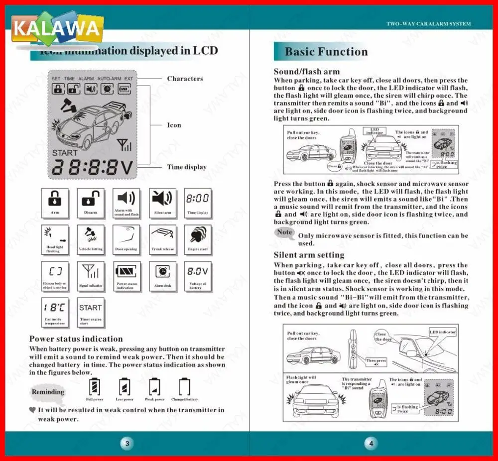 Немецкая шпионская двухсторонняя Автомобильная сигнализация система запуска