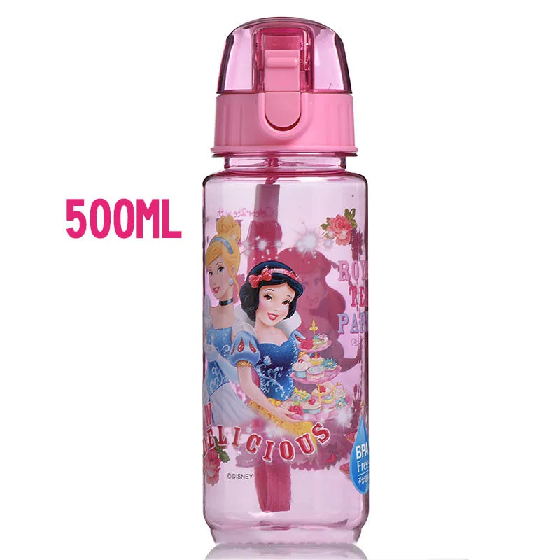 Дисней Экологичные детские бутылки для питьевой воды из мультфильма BPA бесплатно тритановая соломенная детская бутылка детский чайник портативная бутылка - Цвет: 2