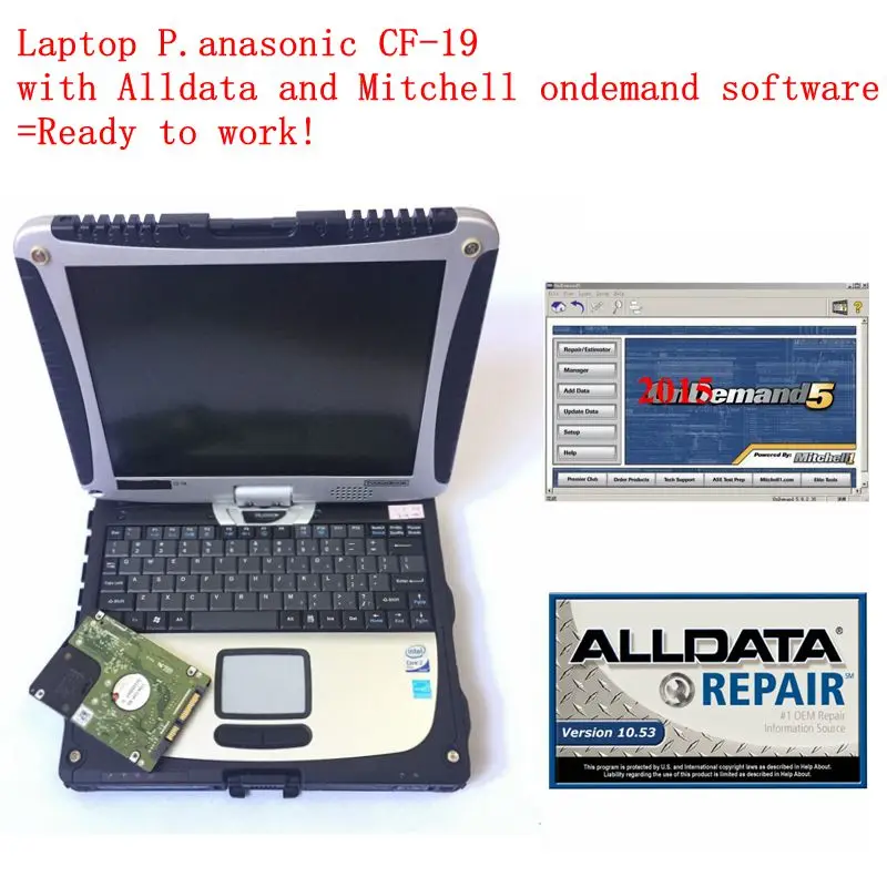 

High Quality Alldata Mit//chell OD5 Software with laptop CF19 Ready to Work All data 10.53+Mit//chell OD52015 in 1tb hdd