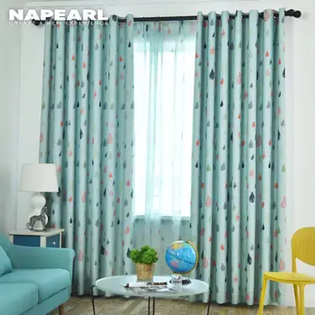 

NAPEARL Rideaux Window Customized Blackout Curtains Kids room Cartoon Style All-match Tulle Elegant Panels Ready Made Drapes