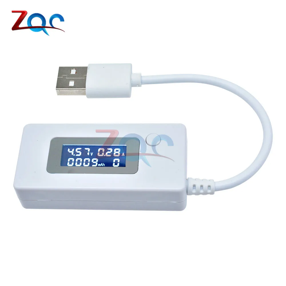 ЖК-дисплей USB тестер измерительный вольтметр амперметра мобильные зарядное устройство измеритель емкости Напряжение Ток контроллер зарядки USB нагрузочный резистор