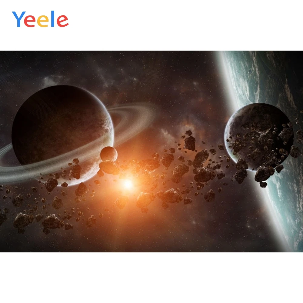 Yeele земля планета Вселенная Космическая туманность Дети Фото фоны Мальчик День рождения пользовательские фотографии фон для фотостудии