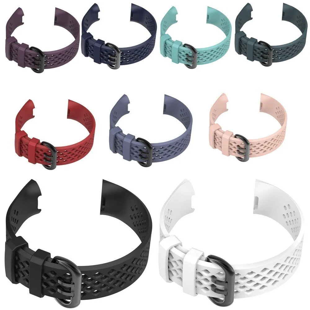 Ремешок Coolaxy для Fitbit Charge 3/ 3SE мягкий силиконовый водонепроницаемый сменный