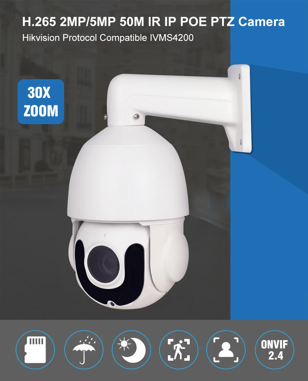 IP камера Anpviz 5 Мп с 30 кратным зумом 120 м слот для SD карты|Камеры видеонаблюдения| |