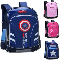 Школьные сумки для мальчиков и девочек, непромокаемый школьный ранец с изображением мультяшных геров, подходит для детей 9-12 лет