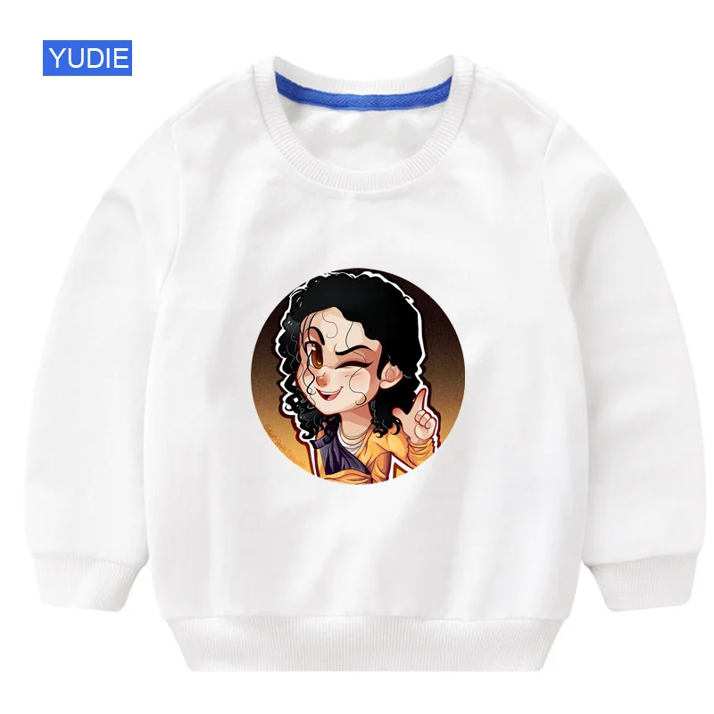 kids sweatshirts Детский свитер; Классная одежда для малышей; футболка с Майклом Джексоном; модная детская толстовка для девочек; пуловер для малышей; толстовки для мальчиков - Цвет: kids sweatshirts