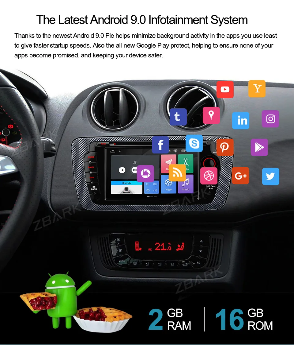 " Android 9,0 автомобильный dvd-плеер для сиденья Ibiza MK4 6J Sport Coupe Ecomotive Cupra 2009 2010 2011-2013 радио gps wifi yhibmk01