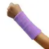 Light Purple Новые хлопчатобумажные браслеты повязки на запястье Sweatbands Sweatband для спорта тенниса спорта на открытом воздухе мягкие и удобные абсорбирующие - Цвет: Light Purple