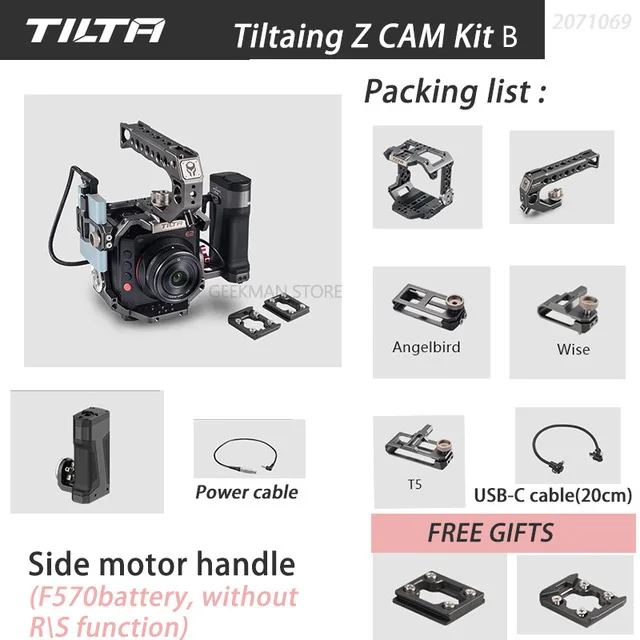 Tiltaing Z CAM Kit A B C для камеры Z-Cam E2 S6 F6 F8 клетка с боковой фокусировкой ручка Tilta Accessiroes vs SmallRig