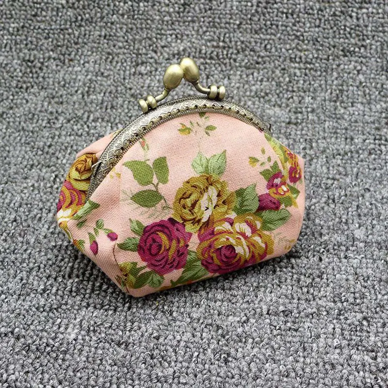 LJL-2 шт. кошелек: Дамский винтажный мини-кошелек с цветком, кошелек, клатч, розовый и синий
