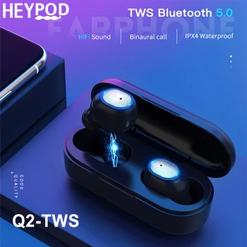 

HEYPOD Q2 Q3 Mini TWS Stereo Earbuds Wireless Earphones Music Sport HD With Mic Wireless Bluetooth Headphones For Xiaomi iPhone