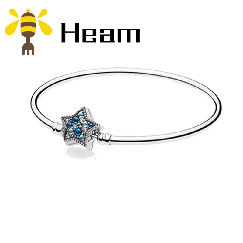 Heam, высокое качество,, Стерлинговое Серебро, 925 пробы, pan, очаровательный браслет для женщин, модный, элегантный, роскошный, сделай сам, аутентичное ювелирное изделие - Окраска металла: style 3