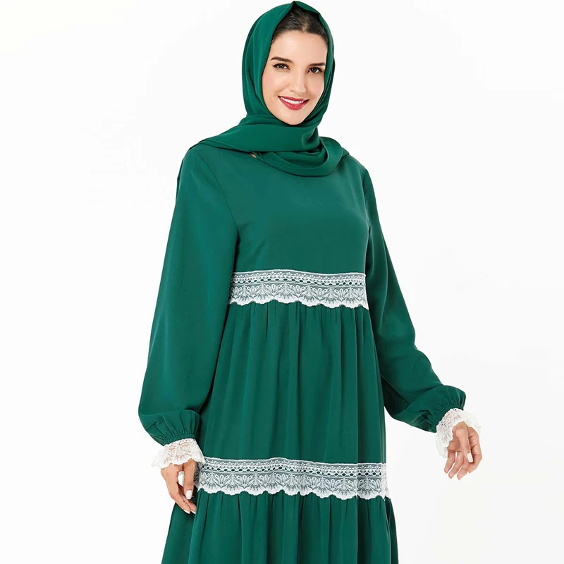 Кружевной кафтан abaya Дубай турецкие платья Хиджаб мусульманское платье исламское одежда Абая для женщин Саудовская Аравия ОАЭ кафтан халат ислам
