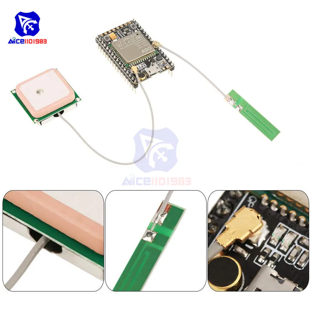 Модуль diymore A9G четырехдиапазонная плата для разработки GPRS GSM BDS 800/900/1800/1900 МГц