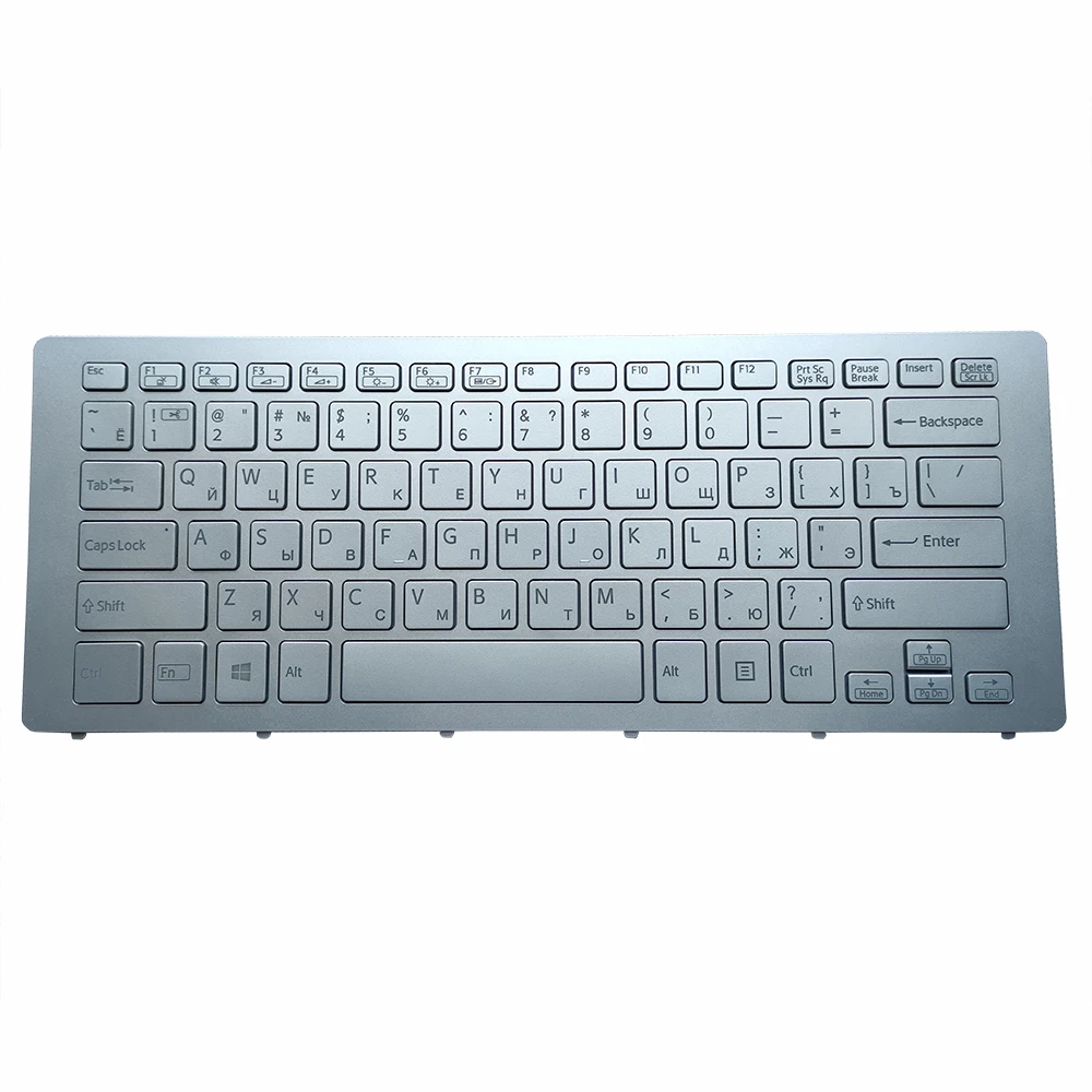 15n, teclado retroiluminado para sony vaio svf 15n preto russo com moldura