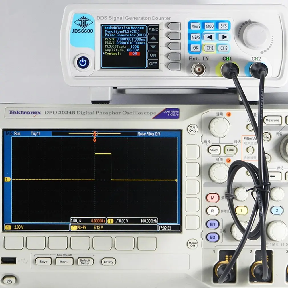 JDS6600 60 МГц цифровой контроль DDS двухканальный произвольной формы функциональный генератор сигналов частотомер высокая точность