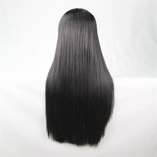 Synthetic Hair Wigs For Women Cosplay Wig 80 cm Straight Long Light Purple Wig With Bangs Pink Red Blue Blonde Brown Black Green - Image 14