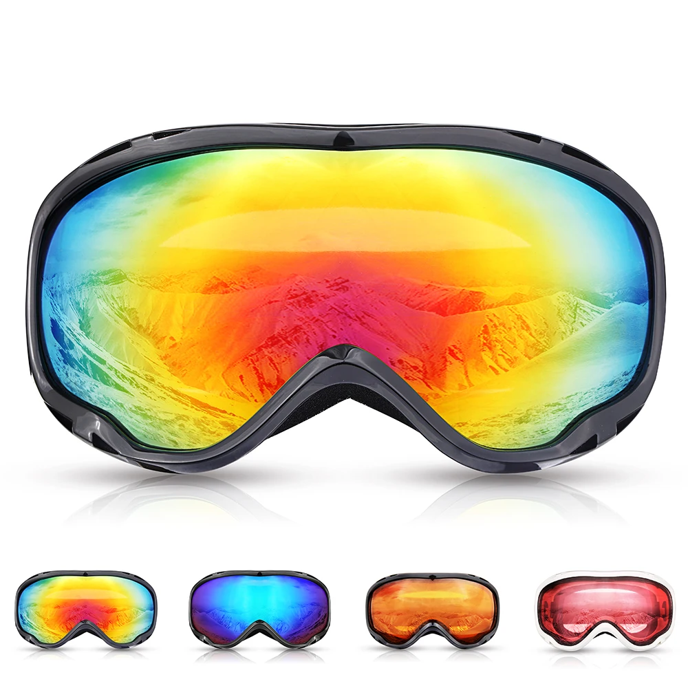 

Winter Ski Snow Sports Snowboard Goggles Double Lens Anti-fog UV 400 Protection Unisex Men Women Snowmobile Skiing Eyewear Mask