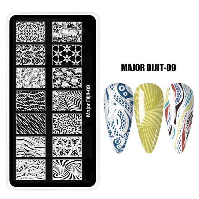 irregular shape Nail Stamping Plates Skull Template Dot Point Image Printing Stencil Nail print template Manicuring Tool