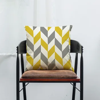 

Stripe Geometry Linen Cushion Cover Pattern Simple Pillow Cover For Home Chair Sofa Decorative Pillowcases 45x45 Cm Nordic Style