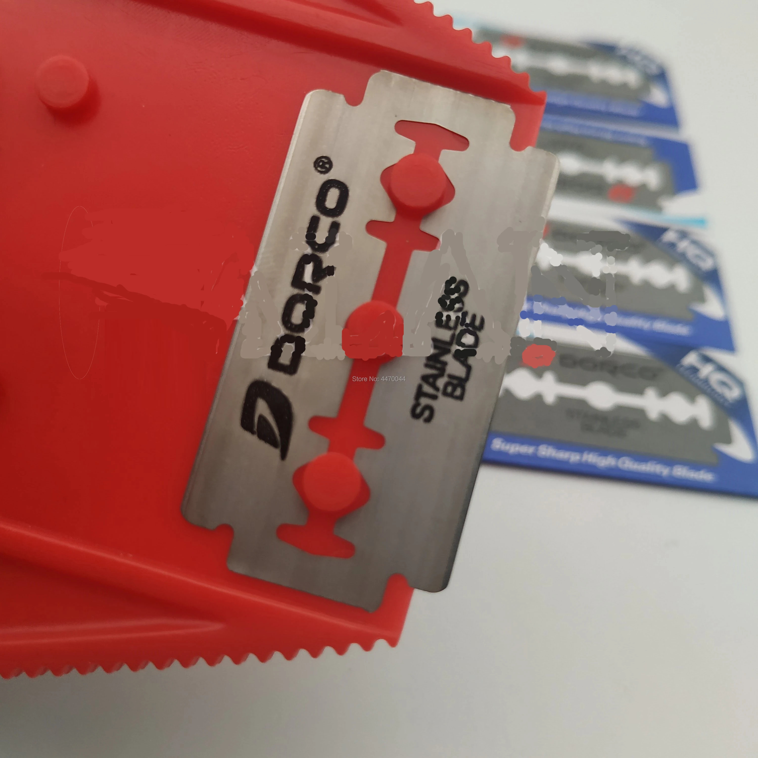 100 шт. Dorco двухстороннее лезвие+ 5 шт. ручка для удаления клея держатель Безопасная бритва для телефона ЖК-экран поляризатор для пленки ОСА инструмент для чистки клея