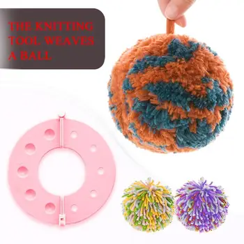 

4 Sizes Fluff Ball Weaver PomPom Maker Knitting Loom Kit Supplies DIY Craft Kids Z1L7