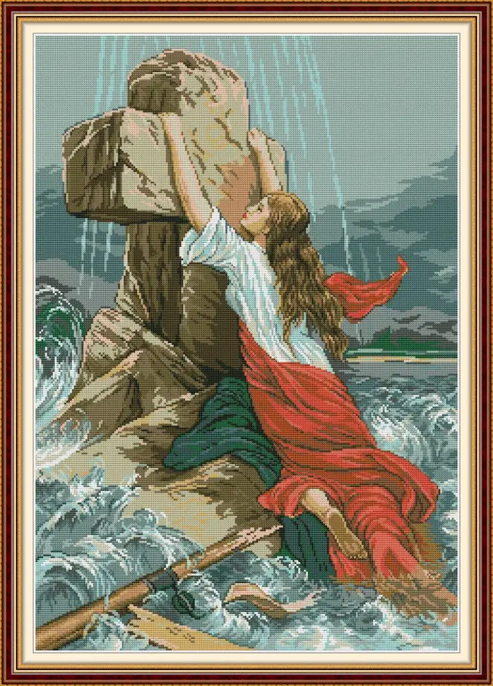

Rescue cross stitch kit aida 14ct 11ct count print canvas cross stitches needlework embroidery DIY handmade