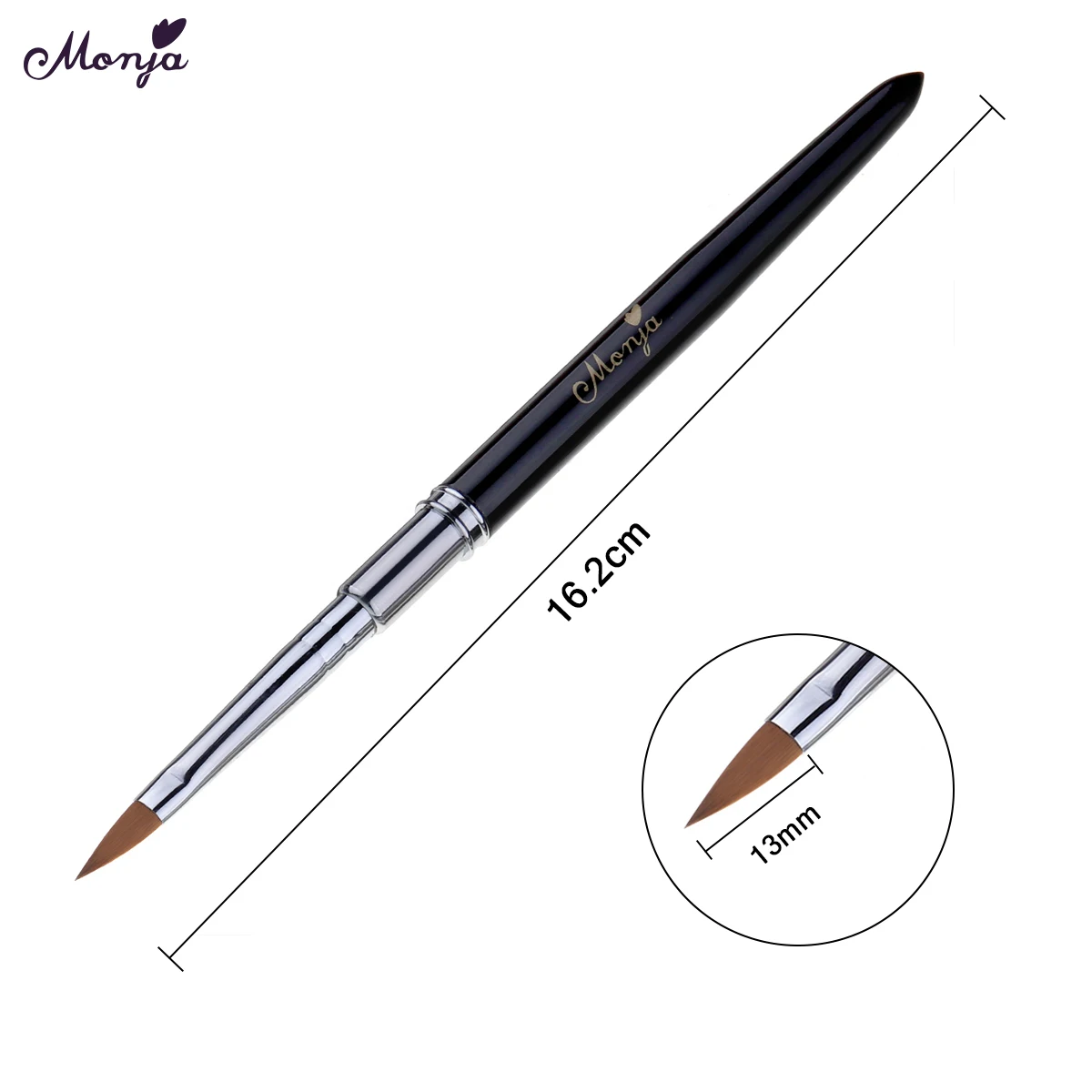 SKU004244-1 Monja 5 стилей Kolinsky Sable Nail Art Кисть Акриловая жидкая пудра картина цветок лепесток резьба Рисунок карандаш для маникюра, инструменты - Цвет: SKU004244-1
