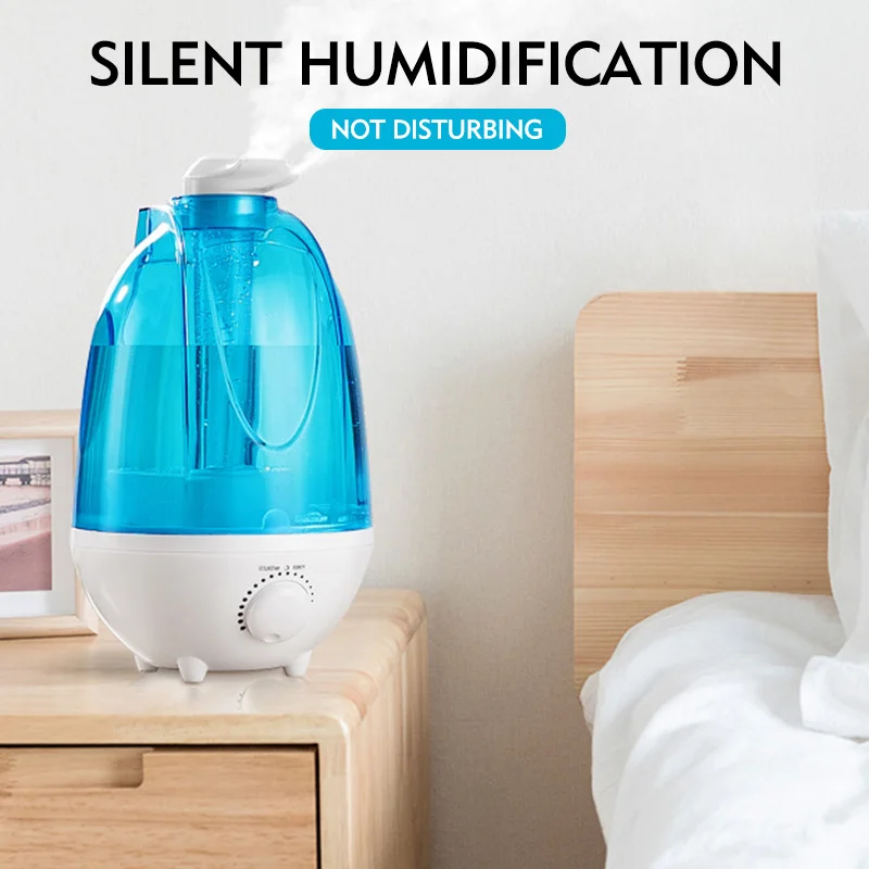 

Essential Oil Diffuser Double Nozzle Humidifier Humidifiers Useful Glow Creative 110-240V 4L ABS Aromatherapy Bedroom Office