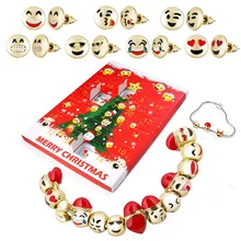 Christmas Decorations For Home Creative Jewelry Advent Calendar 24 Day with Bracelet Countdown Christmas Gift L1007