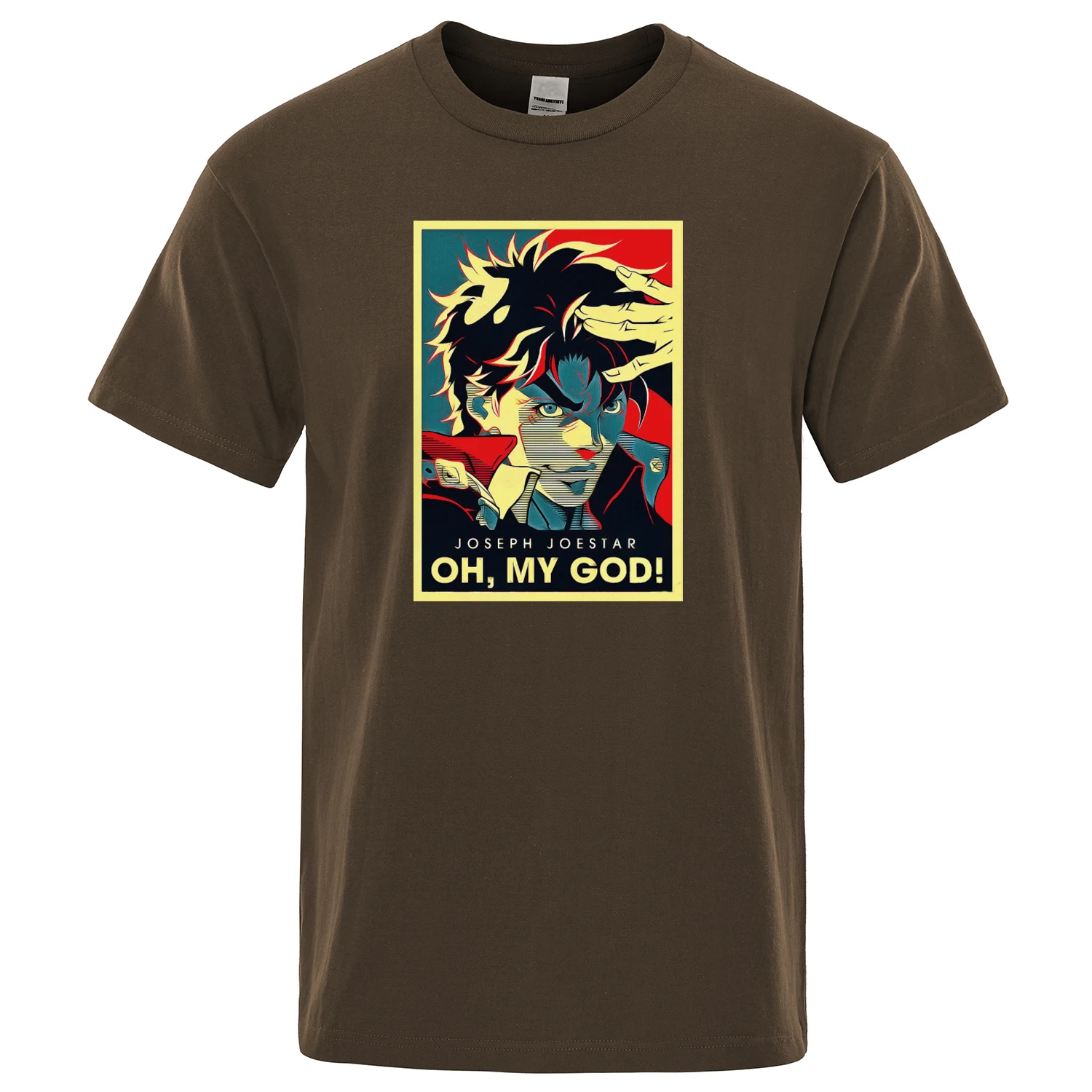 Joestar Joseph OH MY GOD/мужская футболка с надписью Jojo Необычные Приключения винтажные футболки мужские летние хлопковые уличные мужские футболки