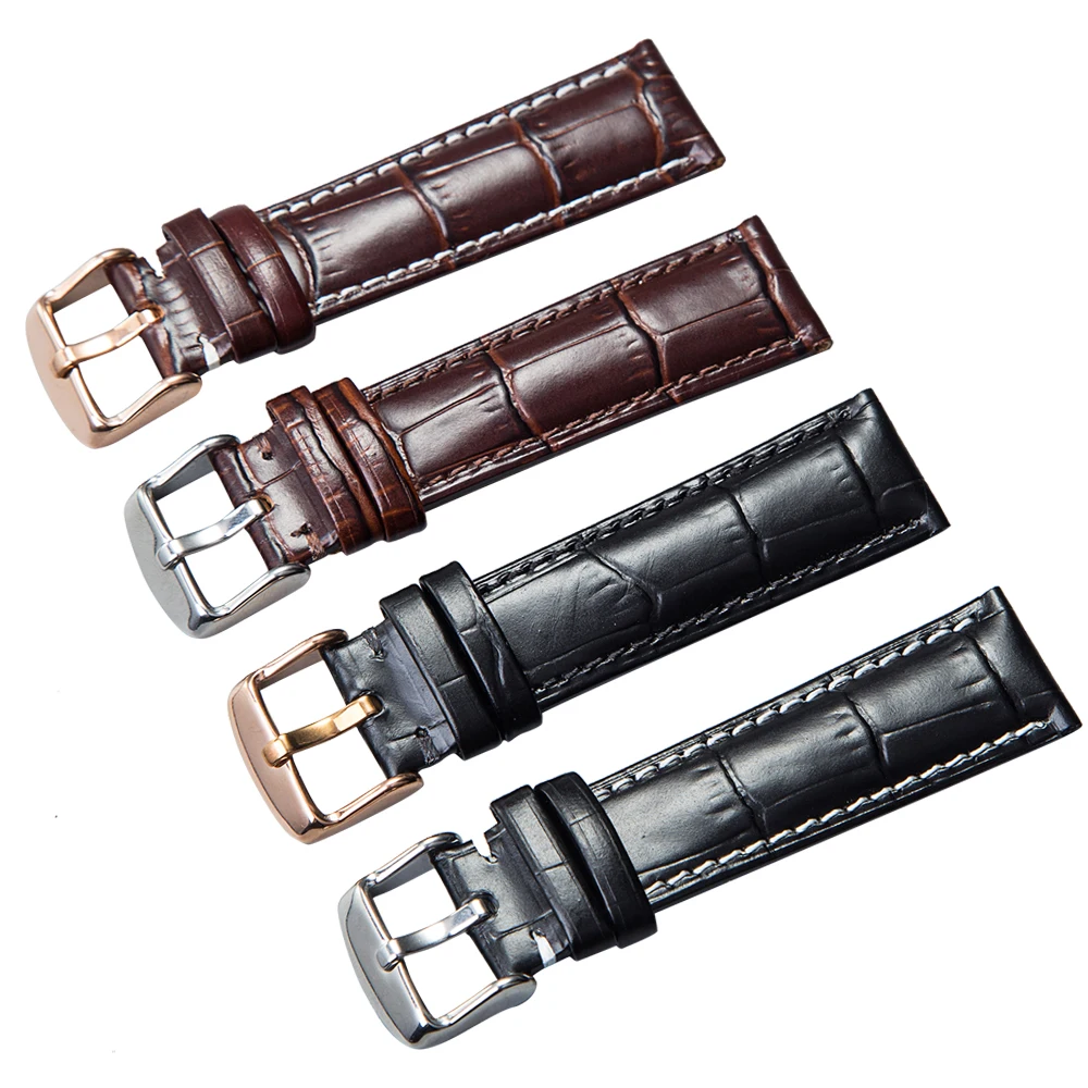 Ремешок для часов OTMENG из мягкой телячьей натуральной кожи браслет Tissot Seiko DW 18 мм 20