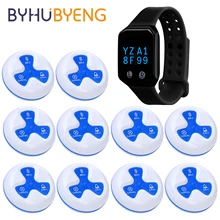 BYHUBYENG – système d'appel sans fil pour serveur de Restaurant, montre pour Table d'affaires, Buzzer d'appel, bouton de cloche, Machine à numéros de file d'attente