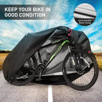 

1PC Waterproof Bike Bicycle Scooter Rain Dust Protector Snow Sun Cover - 200x110x70cm (Black)