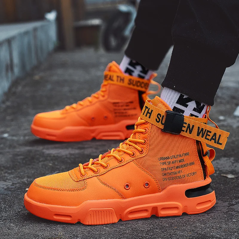 orange sneakers