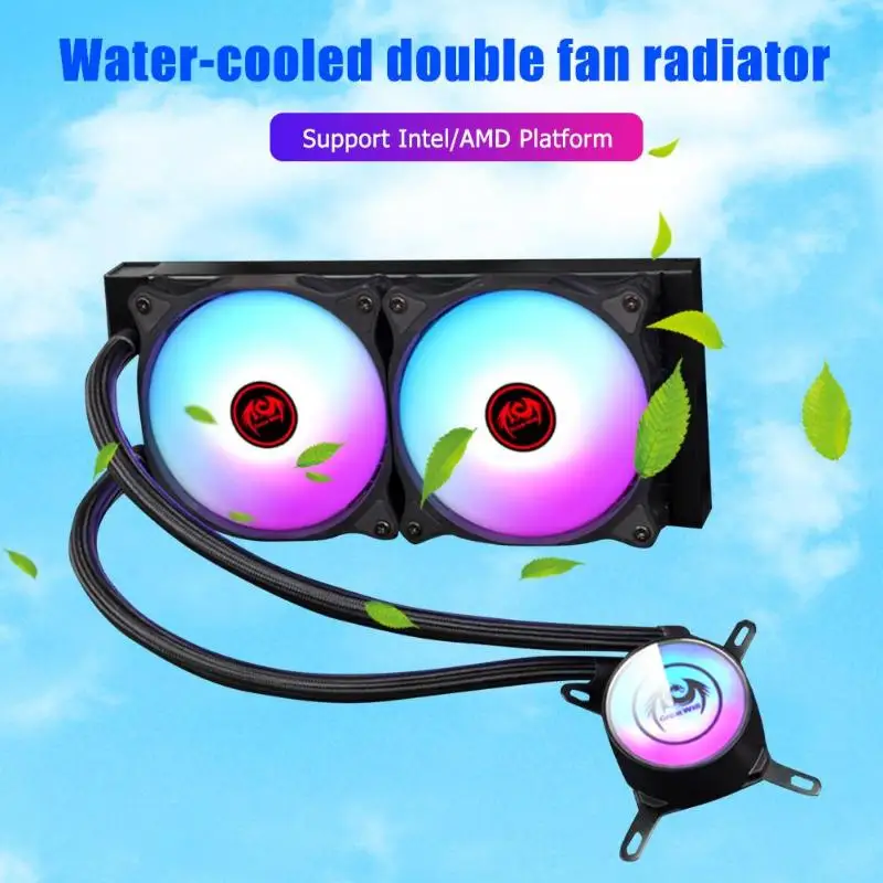

Great Wall Dragon 240 RGB Integrated Dual Fan CPU Water Cooler Radiator