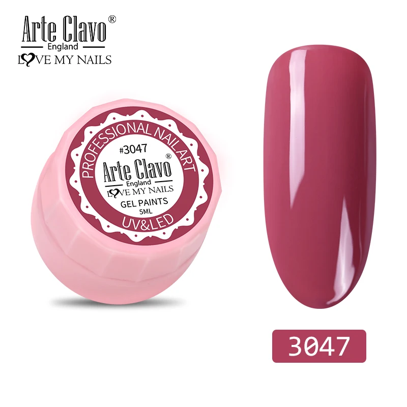 3047 Arte Clavo 5 мл Гель-лак для ногтей 72 цвета Гель-лак набор для маникюра верхнее Базовое покрытие Hybird дизайн лака для ногтей - Цвет: 3047