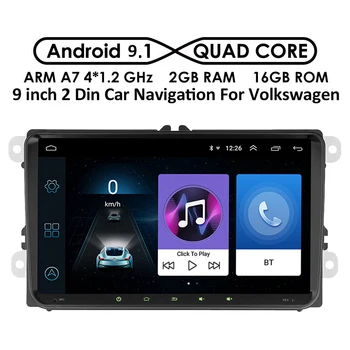 

9" Android 9.1 2+16G Car Radio Player Auto Stereo GPS Navigation for VW Volkswagen SKODA GOLF 5 Golf 6 POLO PASSAT JETTA TIGUAN