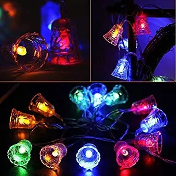 

Bells Ring LED String 30/20/10LEDs 4.5/2.5/1.5m Christmas Tree Decor Night Light Festival Lantern Party Holiday Indoor Outdoor