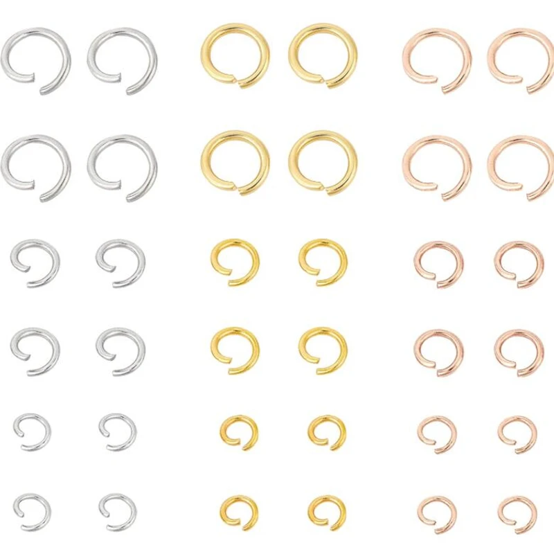 100Pcs Edelstahl Offene Jump Ringe O Ring Durchmesser 4 5 6 8mm für Ohrring Armband Halskette Anhänger schmuck DIY Handwerk Machen – Detail 1