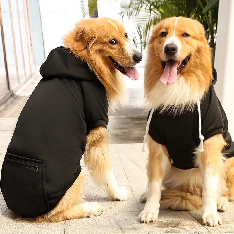 Manteau à capuche grand chien à carreaux avec poche, vêtements d'hiver pour  animaux de compagnie pour chiens moyens et grands, Labrador Shiba Inu Pull  Hoodies S-5XL - AliExpress