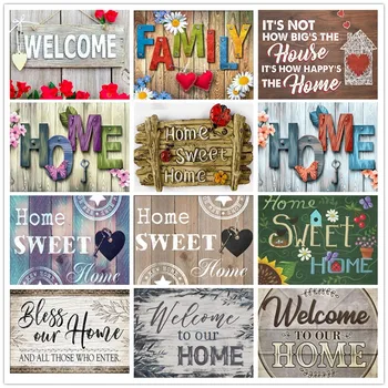 

5D DIY Full Drill Diamond Painting Kit Home Sweet Crystal Diamond Embroidery for Home Wall Decor Paintings Holiday gift
