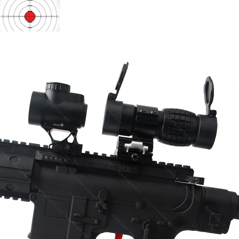 

Airsoft Tactical 3x magnifier Riflescope 3X30mm Magnifying Scope Focus Adjusted With Flip Up Mount For Hunting CS Game