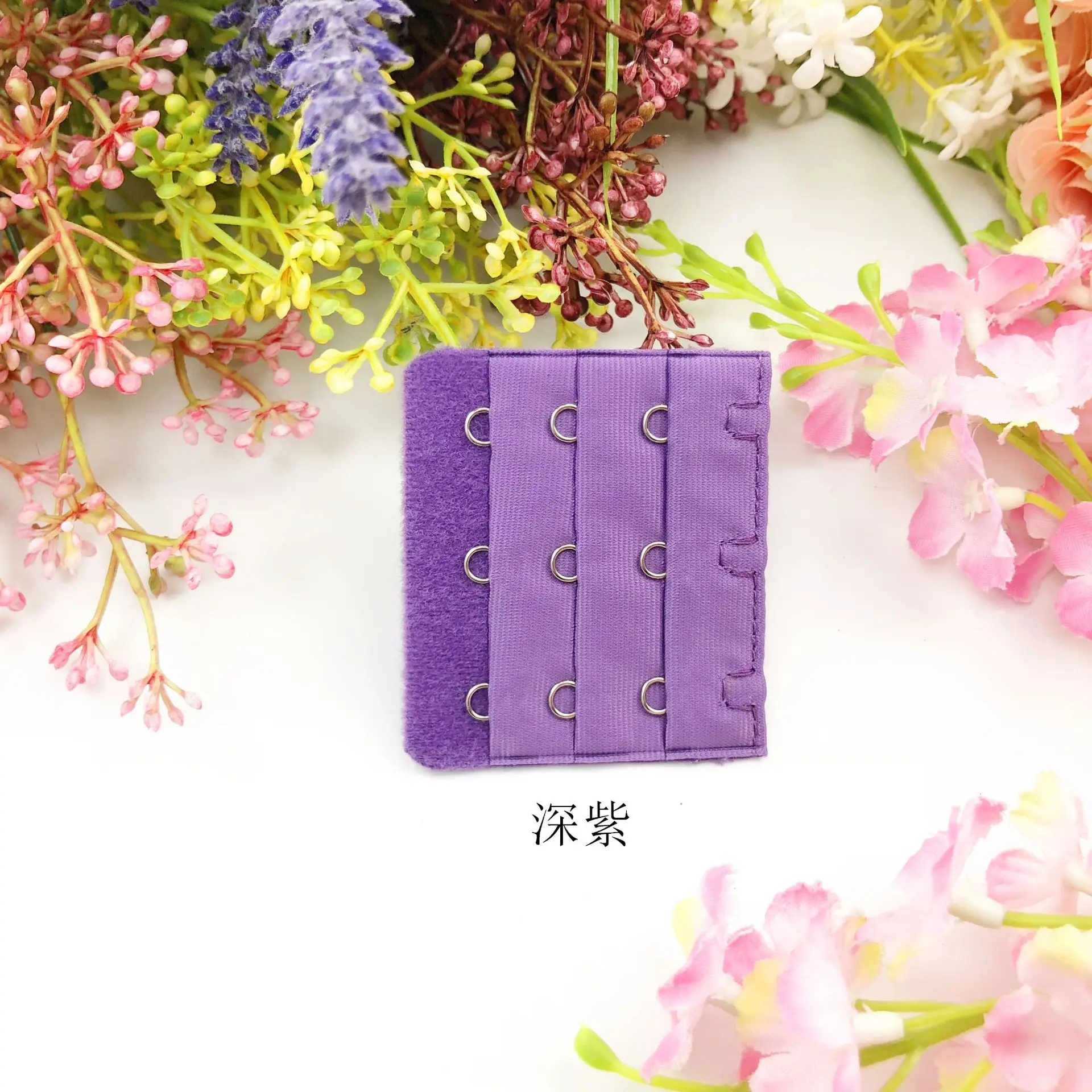 12 purple Бюстгальтер 3 крючка 3 ряда 5,5 см Для женщин крючок для белья бюстгальтер расширитель Rallonge Soutien Gorge 3 шт./компл - Цвет: 12 purple