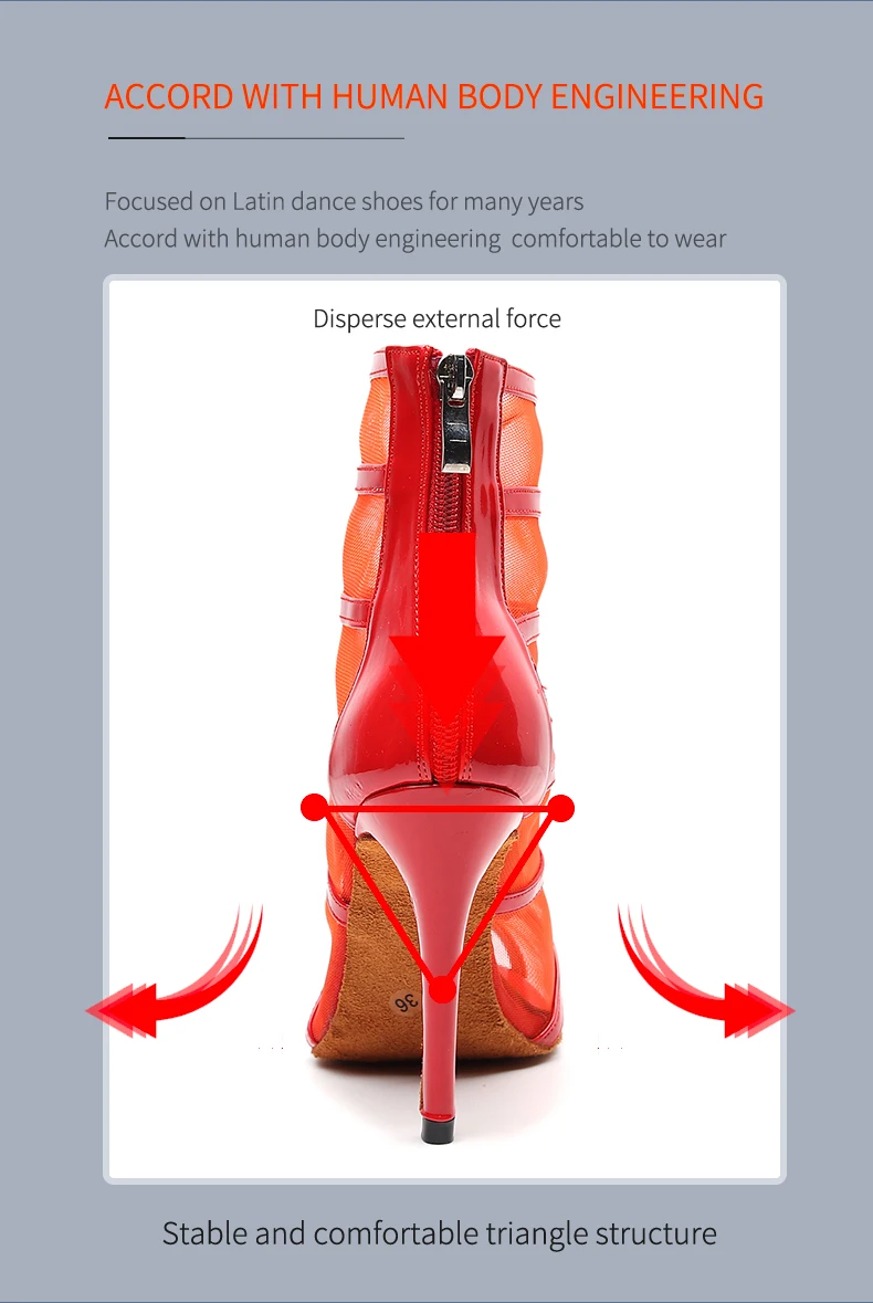 Women Dance Boots For Ladies High Heel Flannel Ballroom Modern Dance Shoes Black  Gilrs Soft Sole Bachata Salsa Dancing Shoes