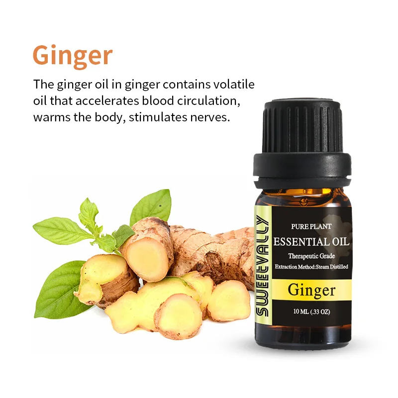 

Brand Sweetvally Essential Oils Natural Plant Perfume Oil Ginger Essential Oil10ml Water-soluble Humidifier Diffuser oil