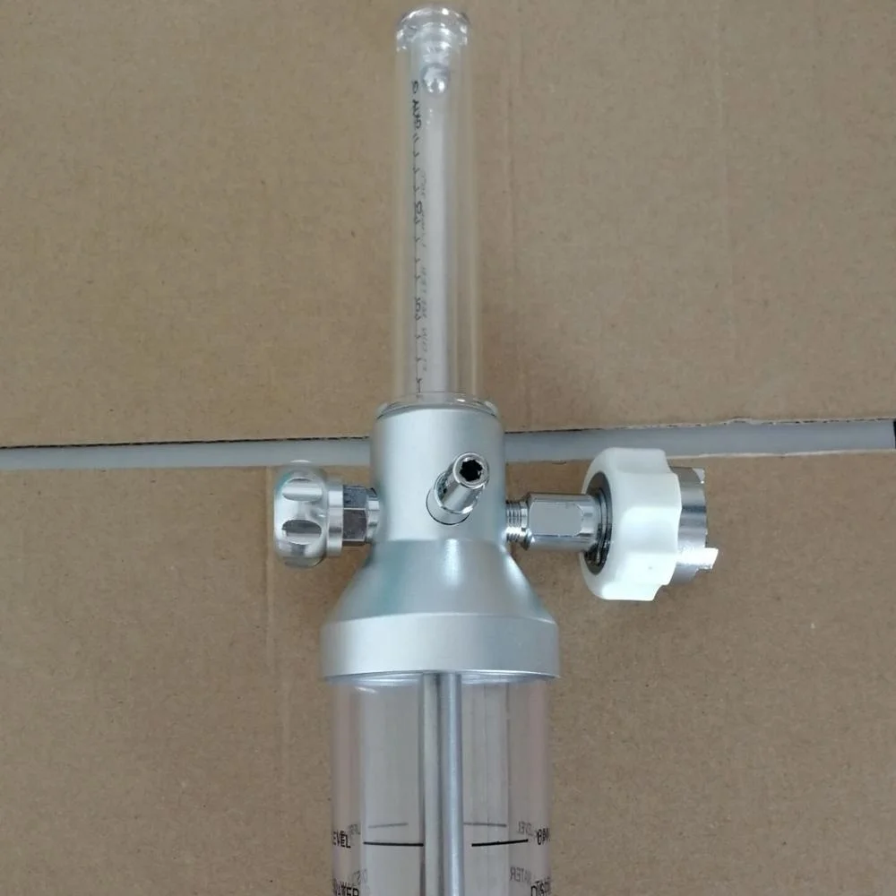 

French type oxygen flowmeter 0-15L with PC material bottle