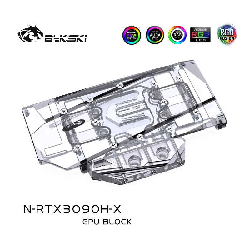 Bykski N RTX3090H X GPU Блок Водяного Охлаждения для NVIDIA RTX 3090 /3080 графическая карта